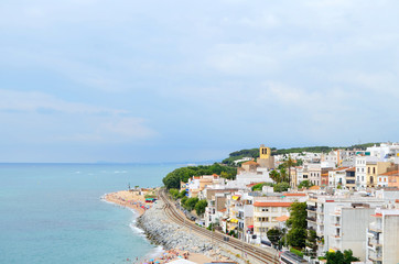 Vista de Sant Pol, pueblo costero de Catalunya