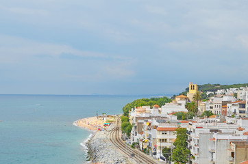 Vista de Sant Pol, pueblo costero de Catalunya