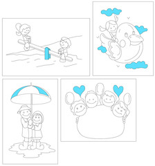 Childrens Playing Vectors