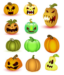 Halloween Pumpkins Vectors