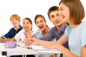 teenagers in classroom