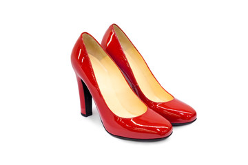 Red female shoes-10