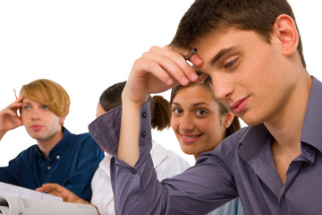 teenagers in classroom