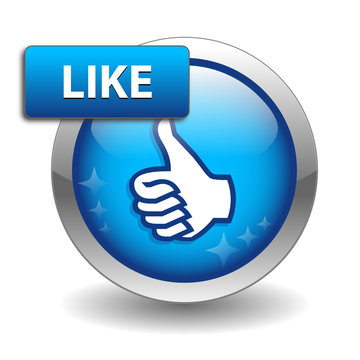 LIKE Web Button (thumbs up recommend comment vote share send)