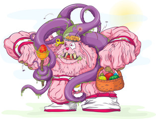 Easter bunny-monster