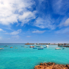 Lanzarote Playa Blanca beach in Atlantic