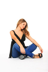 Woman in jeans