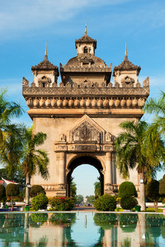 Patuxai Monument, Vientiane, Laos.