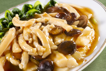 steamed vegetable, steamed vegetable in soy sauce