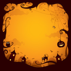 Fototapeta premium Halloween border for design