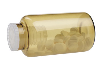 Closed  jar with pills