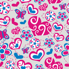 Vector Love Seamless Background