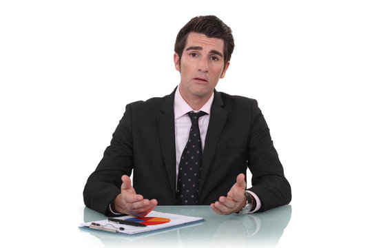 businessman making presentation