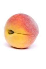 tasty peach on white