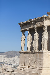 Erechtheion in the Acropolis of Athens in Greece