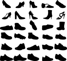 Collection of shoes - vector
