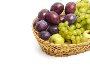 basket with  fruits