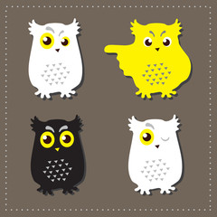 Cartoon owls