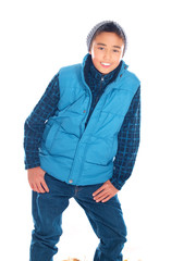 gl&uuml;cklicher junge im herbst