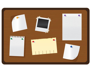 wooden bulletin board