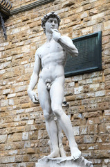 David by Michelangelo, replica in Florence plaza