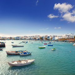 Arrecife in Lanzarote Charco de San Gines boats