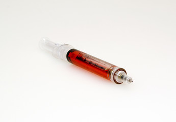 Ball point pen stylized to syringe
