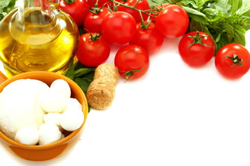 Ingredients for Italian salad.