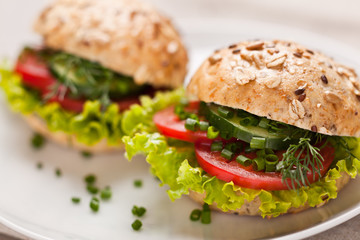 Sandwich with vegetables