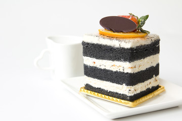 Charcoal layer cake