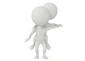 3d humanoid happy couple character