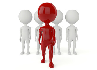 3d humanoid character leadership concept