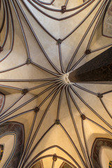 Gothic vault in Malbork castle in Poland