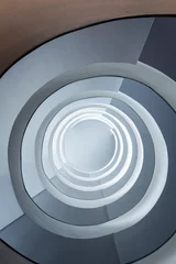 Raamstickers Modern spiral staircase © Cinematographer