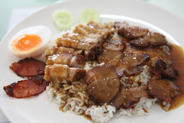 rice roasted red pork
