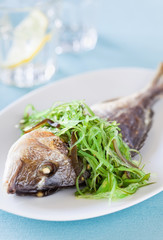 Grilled sea bream