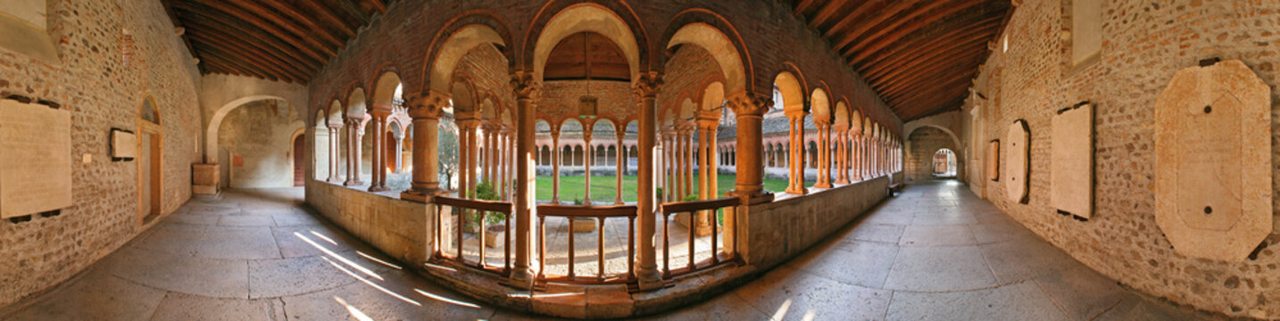 Verona, chiostro di San Zeno a 360&deg;