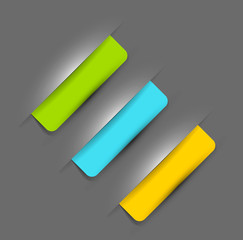 vector set with colored label