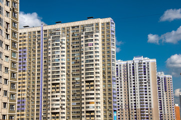 Fototapeta na wymiar Modern apartment house in Moscow, Russia