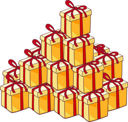heap of christmas presents