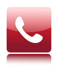 Phone icon on red