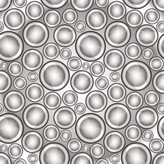 Monochrome sparkle circles seamless pattern.