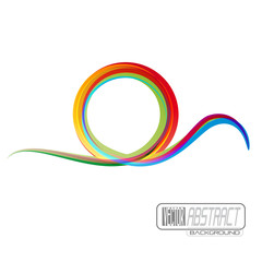 Vector rainbow wave background © puckillustrations