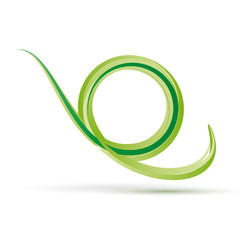 Vector green Wave background