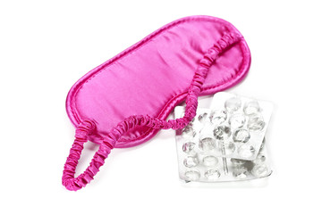 sleeping mask and pills