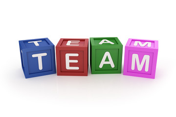 Toy Block with Team Word