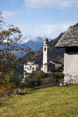 Fototapeta premium Soglio in Bregaglia region - Switzerland