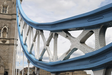 Girder detail on Tower Bridge. London. England