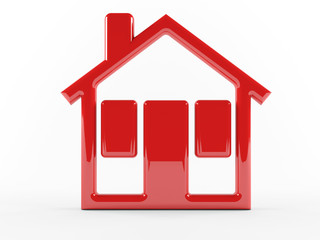 Red house icon