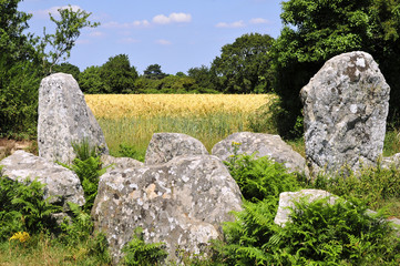 Standing stones at Erdeven in France